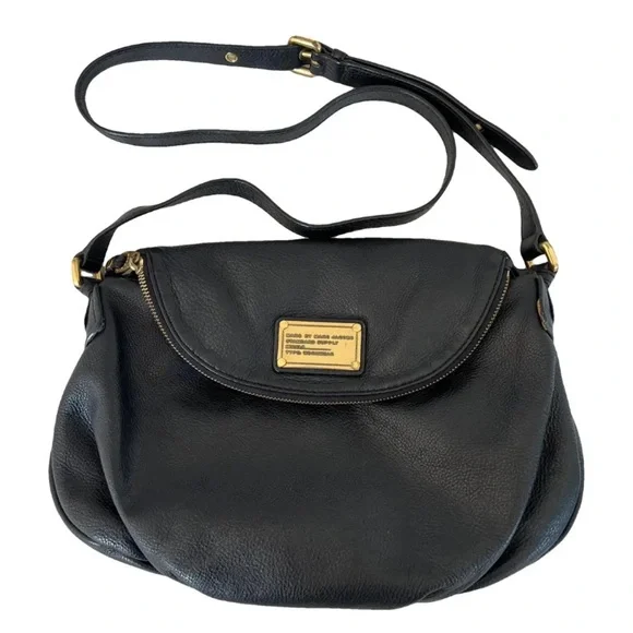 Marc by Marc Jacobs Classic Q Natasha Black Leather Crossbody Bag - Picture 1 of 15